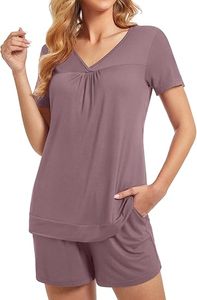 ชุดนอนสตรีแบบกำหนดเองชุดนอนระบายอากาศนุ่มสบายพร้อมเสื้อเชิ้ตและกางเกงขาสั้นสำหรับ2026ฤดูร้อน - Product Image 3