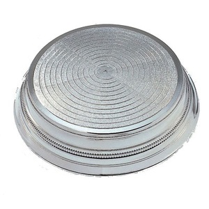 Support à gâteau décoratif de forme arrondie, support à gâteau à plusieurs niveaux, finition dorée, support à gâteau en métal pour fête d'anniversaire et d'anniversaire de mariage - Product Image 2