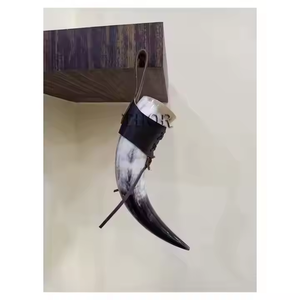 Viking boire de la corne de bière naturel écologique corne de boeuf bière tasse agate prix usine Buffalo Ox Viking boire corne tasse - Product Image 5