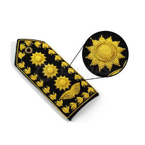 Épaulettes d'insigne d'épaule avec la broderie de logo pour la scène ou l'usage formel Insigne d'épaule uniforme élégant - Product Image 6