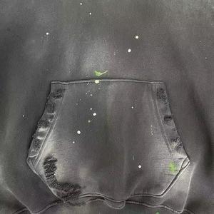 Haute qualité 100% coton lavé à l'acide Vintage sweat à capuche série High Street-Style décontracté hiver vieux pull pierre lavé Look - Product Image 2