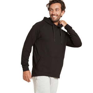 Men's 100% Black Cotton Pullover Hoodie Solid Pattern Embroidered Plain Dyed Custom Print <b>Thermal</b> <b>Fleece</b> Sweatshirt Stonewashed - Product Image 4