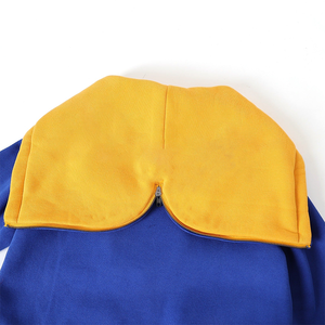 Sudadera con Capucha Unisex de Felpa con Forro Polar y Bordado de Chenilla Azul, 100% Algodón Orgánico, Estilo Urbano Dorado, con Bolsillo Tipo Canguro - Product Image 3
