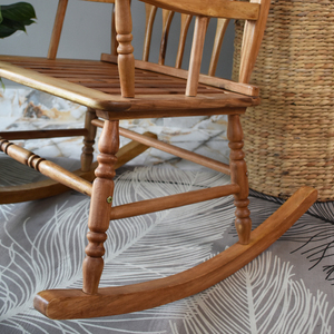 Chaise à bascule de patio OEM Personnaliser la taille Relaxation de haute qualité Résistant aux intempéries Extérieur Chaise à bascule en bois d'acacia Fabrication - Product Image 5