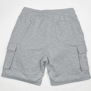 Pantalones cortos deportivos de algodón 100% para hombre, pantalones cortos Cargo 3D con 6 bolsillos, medio sólido, medio liso, de punto, elásticos, transpirables, de felpa francesa - Product Image 4