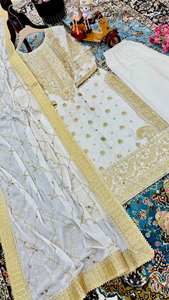 ชุดเดรสผ้าไหมชุดซาลวาร์จากนักออกแบบบอลลีวูดปากีสถานสำหรับผู้หญิงอินเดียชุดปาร์ตี้ - Product Image 5