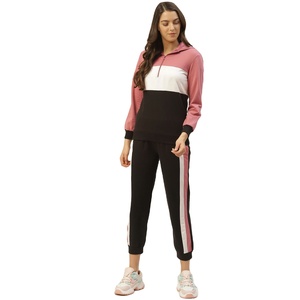 Ensemble de survêtement décontracté pour femmes, imprimé, pour l'entraînement, jogging, sweat-shirt à capuche avec poches sur le devant, 100% coton - Product Image 1