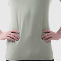 Camiseta sin mangas de poliéster tejido, informal, de cuello redondo, transpirable, de secado rápido, ecológica y de color sólido para hombre.