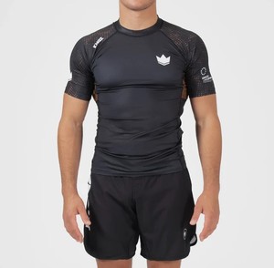 Edge Force Sportswear Compression MMA Shirt Breathable 2025 100% Polyester UPF50+ Short Sleeves Anti-UV <b>Rashguard</b> Eco-Friendly - Product Image 6