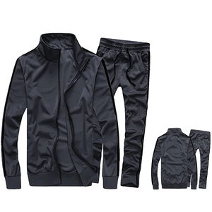 Conjunto de chándal para hombre, chándal de secado rápido, transpirable, color sólido, retazos, deportes cálidos, chándales personalizados, venta al por mayor - Product Image 2