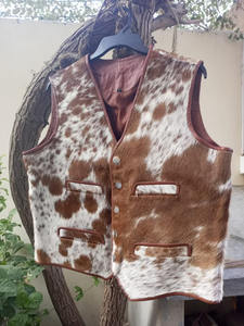 Dernier modèle personnalisé Gilet pour homme en cuir de vachette véritable de haute qualité/Gilet en cuir respirant pour homme - Product Image 2