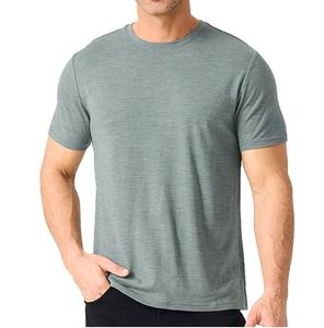 100% Merino Wool Soft Breathable Quick Dry Anti-UV Undershirt Mens Short Sleeve Sports T-Shirt Lightweight Base <b>Layer</b> Hiking - Product Image 4