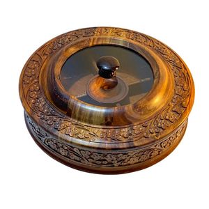 กล่องผลไม้อบแห้งไม้แกะสลักทำมือในขนาดที่กำหนดเอง, ชามไม้ทำมือจากปากีสถาน, ผลิตภัณฑ์ไม้คุณภาพสูง - Product Image 1