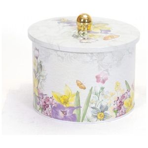 Kontensan EF14527 Boîte ronde en métal gris de 2,9 L avec poignée à bouton 175x130 mm pour l'artisanat - Product Image 2