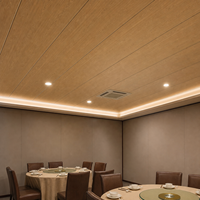 WYRAX Panneau de plafond en PVC léger pour espace de travail professionnel, largeur 300 mm, profil 10 mm, aspect bois naturel, surface lisse, entretien facile