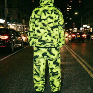 Ensemble de survêtement à capuche deux pièces pour homme, coupe ample, 100% coton, écologique, imprimé numérique délavé à l'acide, style vintage tendance 2026, Hip Hop - Product Image 2