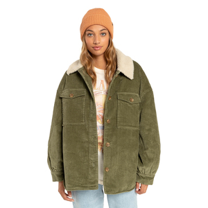 <b>Spark</b> Clothing <b>Top</b> Sell Ladies Corduroy Jackets Fur Liner Turn-down Collar Custom Made Breathable Winter Fashion Streetwear - Product Image 1
