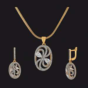 Kriaa AD Fine Jewelry Set Pendentif plaqué or 1202125 Stone - Product Image 1