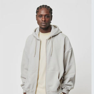 Vente en gros de sweat à capuche zippé de qualité supérieure pour hommes, motif brodé personnalisé, impression bouffante, anti-rétrécissement à bas prix - Product Image 2