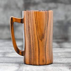 Handcrafted Wooden Beer Mug Handmade American Style Stein Souvenir Drinkware for Party Coffee <b>Groomsmen</b> <b>Gift</b> Customizable - Product Image 1