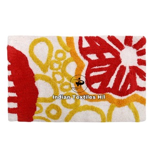 เสื่ออาบน้ำผ้าฝ้ายแท้ทนทานเครื่องปูพื้นในห้องน้ำขายส่ง - Product Image 3