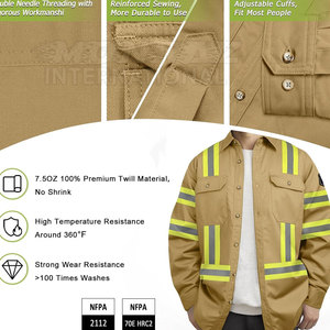 Quick Dry Breathable Waterproof Hi Visibility Workwear Men Welding <b>Shirts</b> High Quality - Product Image 5