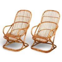 TIMELESS CRAFT Chaise en bambou de qualité supérieure, faite à la main, personnalisable, légère, design moderne, pour salon, maison, jardin, utilisable en toutes saisons
