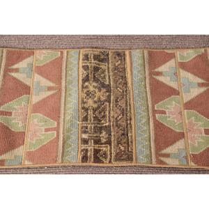 1.5x2.5 ft Turkish Small Rug, <b>Brown</b> Green Vintage Moroccan <b>Wool</b> Rug - Product Image 4