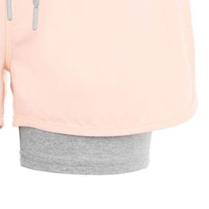 Pantalones cortos de lana de algodón de alta calidad para mujer, diseño transpirable de doble capa para correr, entrenamiento, Yoga, logotipo personalizado al por mayor - Product Image 3