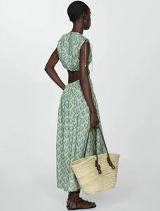 Vestido de algodón estampado con bloque de mano indio, vestido informal de verano, vestido bohemio sin mangas, regalo personalizado a la moda para mujer a la venta. - Product Image 3