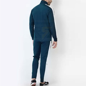 Chaqueta con capucha y cremallera deportiva de moda para hombre de alta calidad y chándal con cremallera para correr, chándales con rayas laterales para hombre - Product Image 5