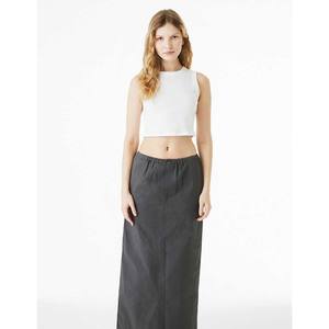 Bella toile femmes Micro côtes Muscle gros haut court Yoga t-shirt pour femmes solide haut de sport à manches courtes chemises de course - Product Image 3