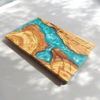 Harsen houten snijplank in meerdere kleuren, 1,5 cm dik, veelzijdig hulpmiddel voor snijden, serveren, snacks, voedselpresentatie, eenvoudig in gebruik.