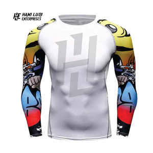 Venta al por mayor 2025 personalizado MMA Rash Guard sublimación personalizada impresa Bjj Rash Guard entrenamiento de lucha de alta calidad Rash Guard - Product Image 2
