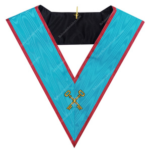 MASONIC REGALIA BLUE LODGE ASSR TESORERO OFICIAL COLLAR FREEMASON COLLAR BORDADO - Product Image 1
