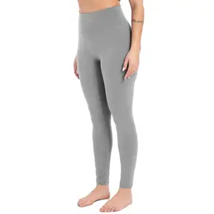 2024 vendita calda Leggings da donna Spandex a quattro vie elasticizzati pantaloni da Yoga Outwork sport Gym Fitness traspirante tinta unita Leggings