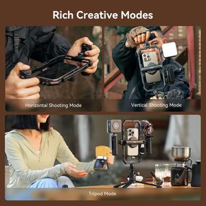 <span class=keywords><strong>Kit</strong></span> Gabbia Universale a Sgancio Rapido SmallRig Basic per Smartphone, <span class=keywords><strong>Kit</strong></span> Rig Video in Alluminio con Doppia Impugnatura e Controllo Wireless - Product Image 6