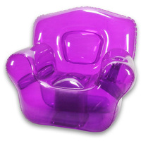 Canapé gonflable transparent personnalisé avec repose-pieds, ensemble de salon transparent personnalisé, canapé gonflable confortable et repose-pieds