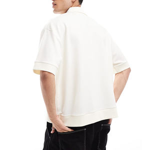 เสื้อโปโลสำหรับผู้ชายทรงหลวมผ้าคอตตอน100% ปักโลโก้ได้ตามต้องการเสื้อยืดโปโลริงเกอร์กอล์ฟ - Product Image 6