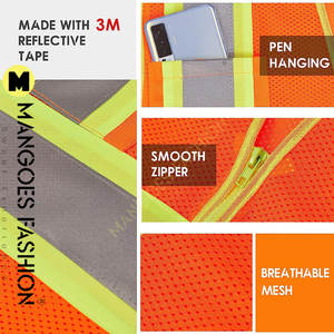 Vêtements de travail en polyester Offre Spéciale vêtements de travail réfléchissants haute visibilité Logo personnalisé toutes les couleurs gilet de vêtements de travail de sécurité haute visibilité pour hommes - Product Image 2