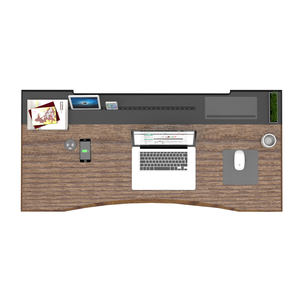 โต๊ะทำงาน SMARTDESK PRO รุ่นวอลนัท เมลามีนลายไม้ โครงสร้างเหล็ก ดีไซน์ทันสมัย เรียบง่าย เหมาะสำหรับห้องนอนหรือใช้ในโรงพยาบาล - Product Image 2