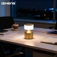 Lampe de table LED rechargeable à commande tactile, 3 températures de couleur, gradation progressive, sans fil, en métal, pour chevet ou bureau