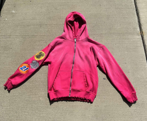 Vente en gros d'écusson brodé sur mesure 100% coton d'automne surdimensionné en détresse recadrée lavage à l'acide soleil délavé pull lourd lourd - Product Image 4