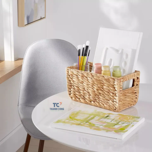 Cesta de Almacenamiento de Jacinto de Agua Pintada a Mano Más Vendida de Thanh Cong Craft, Cesta de Jacinto Arcoíris - Product Image 6