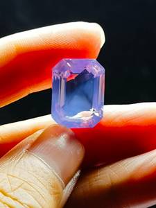 Piedras preciosas sueltas naturales dobles de cuarzo lavanda rectangulares de corte esmeralda al por mayor para la fabricación de joyas - Product Image 2