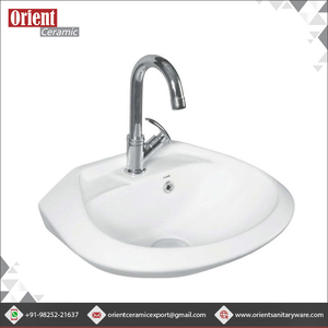 Le meilleur fournisseur au monde vend largement un évier de lavabo durable de forme ronde en céramique blanche pour l'hôtel et la maison. - Product Image 2