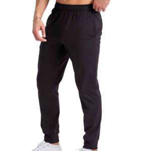 OEM Manufacturer Custom 100% Cotton Men's Sports Pants Canvas Fabric <b>Elastic</b> <b>Waist</b> Jogging Casual <b>Trousers</b> Anti-Wrinkle Quick - Product Image 2