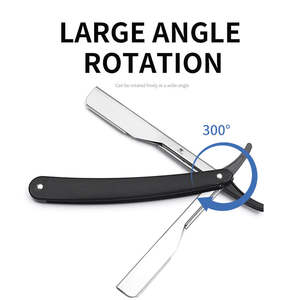 Navaja de Afeitar Manual Plegable con Cuchillas Reemplazables, Navaja de Barbero - Product Image 1