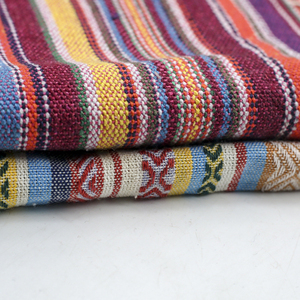 เส้นด้ายย้อมผ้าแจ็คการ์ดผ้าฝ้ายผ้าฝ้ายย้อมสีลายทางเรขาคณิตลมแบบอินทรีย์ที่มีน้ำหนักเบาสำหรับหมอนกระเป๋าเดินทาง - Product Image 2