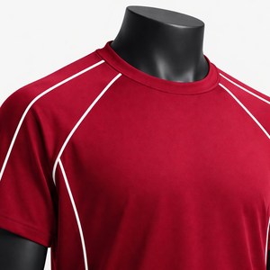 Camiseta Deportiva para Hombre de Secado Rápido, Transpirable, de Poliéster, para Correr y Gimnasio, con Ribete en Contraste, Manga Raglán, Ropa Deportiva Personalizada - Product Image 5